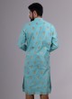 Festive Wear Zari Printed Kurta Pajama